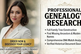 research your family tree, trace lineage, and solve genealogy brick walls