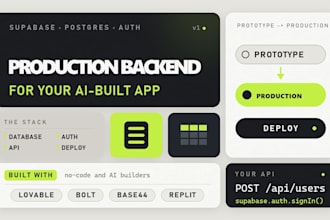 build a lovable backend with supabase, auth and database for your app