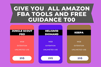give you shard helium 10 jungle scout and keepa for amazon