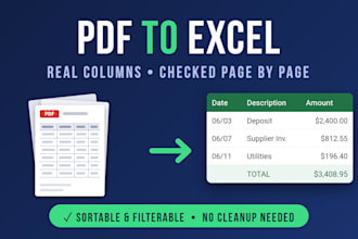 convert PDF, scanned tables, or images to excel with verified accuracy