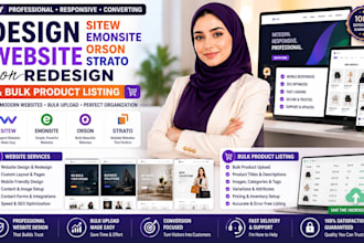 design sitew emonsite orson strato websites redesign and bulk product listing
