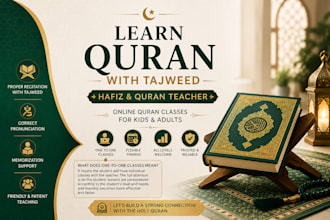 teach quran with tajweed and proper pronunciation