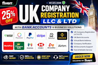do uk comoany registration and uk bank accounts registration