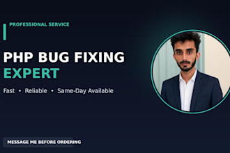 fix php website bugs and errors quickly