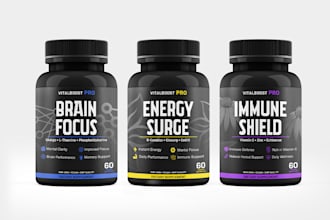 design premium cosmetic, supplement packaging and labels