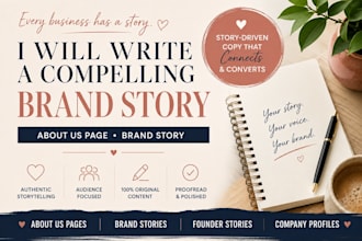 write a compelling brand story or about us page for your business