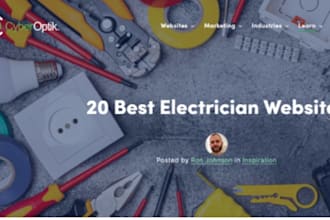 build wix electrician website electrical contractor electrical services website