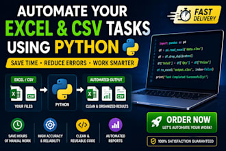 automate your excel and CSV tasks using python