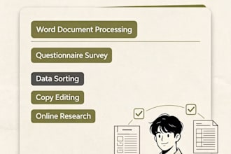 word document processing and questionnaire survey