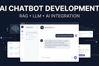 develop an ai chatbot, rag chatbot, or custom llm chatbot