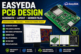 design pcb in easyeda with schematic layout and gerber files