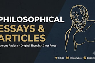 write insightful philosophical essays, blogs and articles