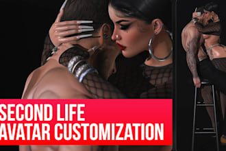 create a custom and realistic second life mesh avatar