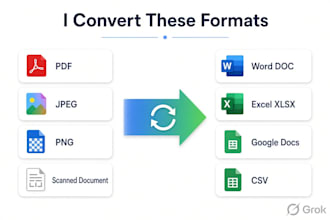 do ocr,PDF,jpeg documents to word or excel