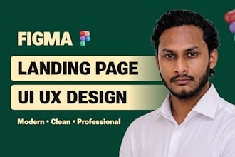 design figma landing page UI UX, website UI UX design
