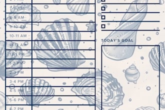 design PDF printable templates of journals and planners