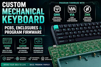 design mechanical keyboard pcbs, firmware and their enclosures