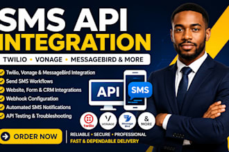 integrate twilio vonage or messagebird SMS API
