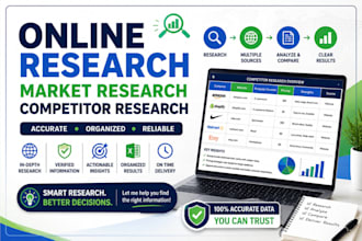 do online research, market research and data collection