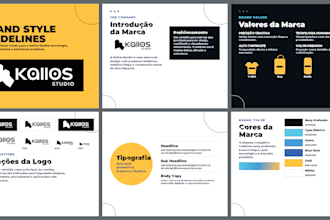 criar um logotipo moderno e a identidade visual completa da sua marca