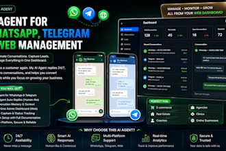 build ai whatsapp and telegram agent with admin dashboard using n8n