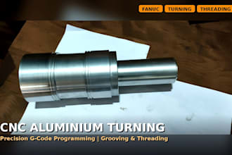 write fanuc cnc lathe gcode for turning and threading