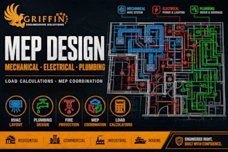 design complete mep shop drawings for residential and commercial buildings
