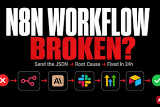 fix and debug your broken n8n workflow within 24 hours
