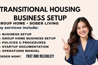 help set up transitional housing, group home and sober living