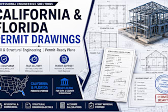 be your civil and structural engineer for permit drawings in california florida