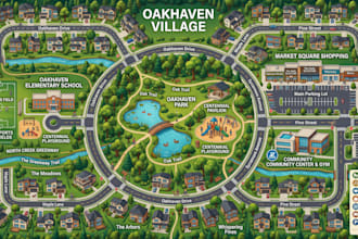create neighborhood map, parcel map, subdivision map, site plan, master plan