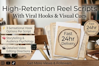 write video scripts with viral hooks for reels and shorts