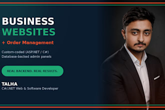 build a business website with order management