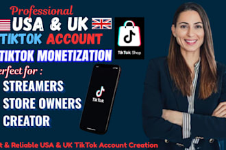 create and set up uk,usa tiktok acount tiktok ad account manage tiktok shop