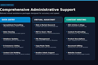 do accurate excel data entry, web research and content writer
