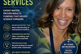 write or edit your resarch grant proposal for nih or others