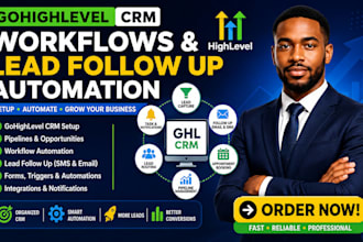 set up gohighlevel CRM workflows and lead follow up automation