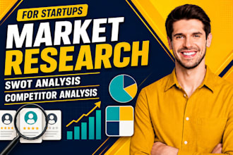 do market research, swot and competitor analysis for startups