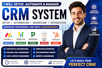 monday com hubspot gohighlevel automation zoho crm pipedrive zapier integration