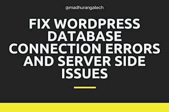 fix wordpress database connection errors and server side issues