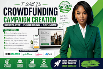 do crowdfunding campaign creation for kickstarter indiegogo gofundme campaign