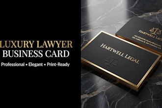 design a luxury lawyer business card