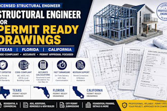 be structural engineer for permit ready drawings in texas florida california