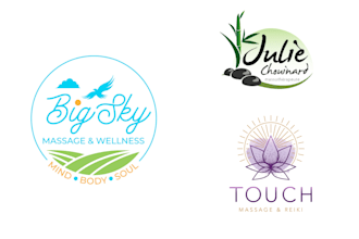 design massage therapy, skincare, spa, life coach, physical, sports logo