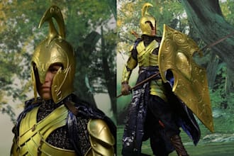 create 3d wearable cosplay creation 3d cosplay armor model 3d helmet prop design