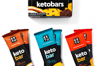 do protein bar wrapper, vegan keto snacks packaging design