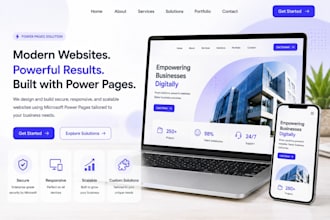 design and build a professional website in power pages