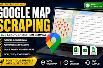 google maps scrapping, data scraping, b2b lead generation service