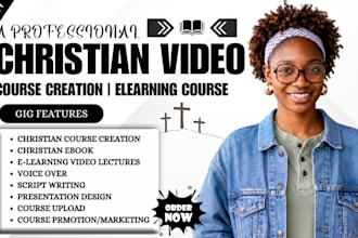 do christian ebook, online course, course video, prayer journal, training video