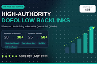 build high quality dofollow backlinks to increase da DR